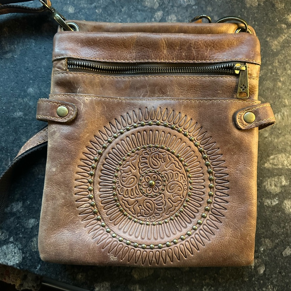 Patricia Nash Brown Crossbody Bag